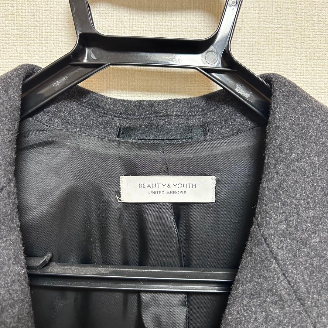 美品★UNITED ARROWS BY メルトン ダブル チェスターコート