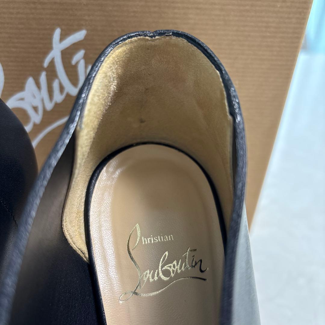 Christian Louboutin ブラックオープントゥヒール　39 1/2