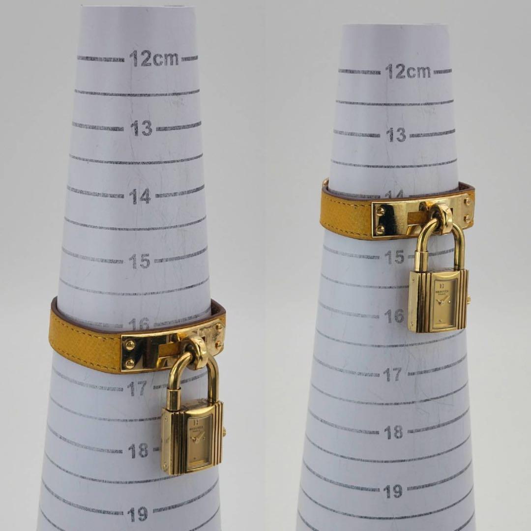 HERMES 　ケリーウォッチ　金文字盤　レディース　カデナ　クォーツ　付属品有