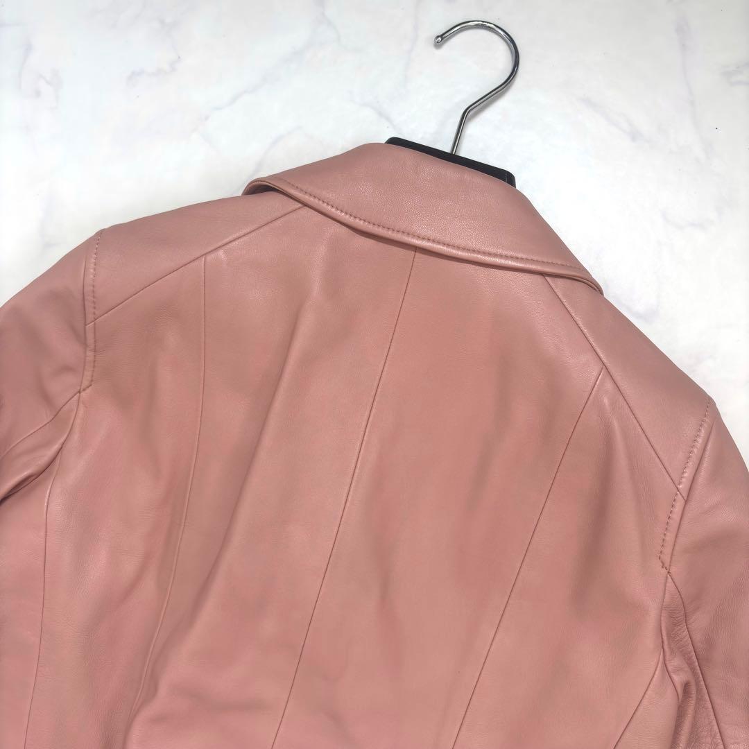 極美品✨アナイ ダブルライダースジャケット ラムレザー 現行タグ 希少色 38