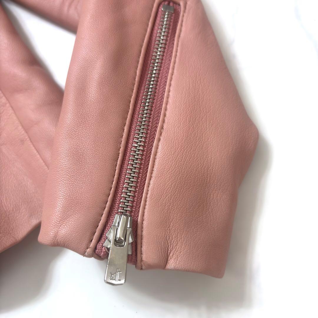 極美品✨アナイ ダブルライダースジャケット ラムレザー 現行タグ 希少色 38