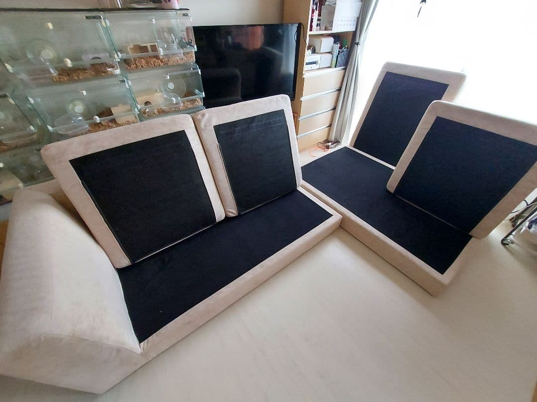 【shoooko】最終値下げ↓送料込み30000円ベージュコーナーソファー