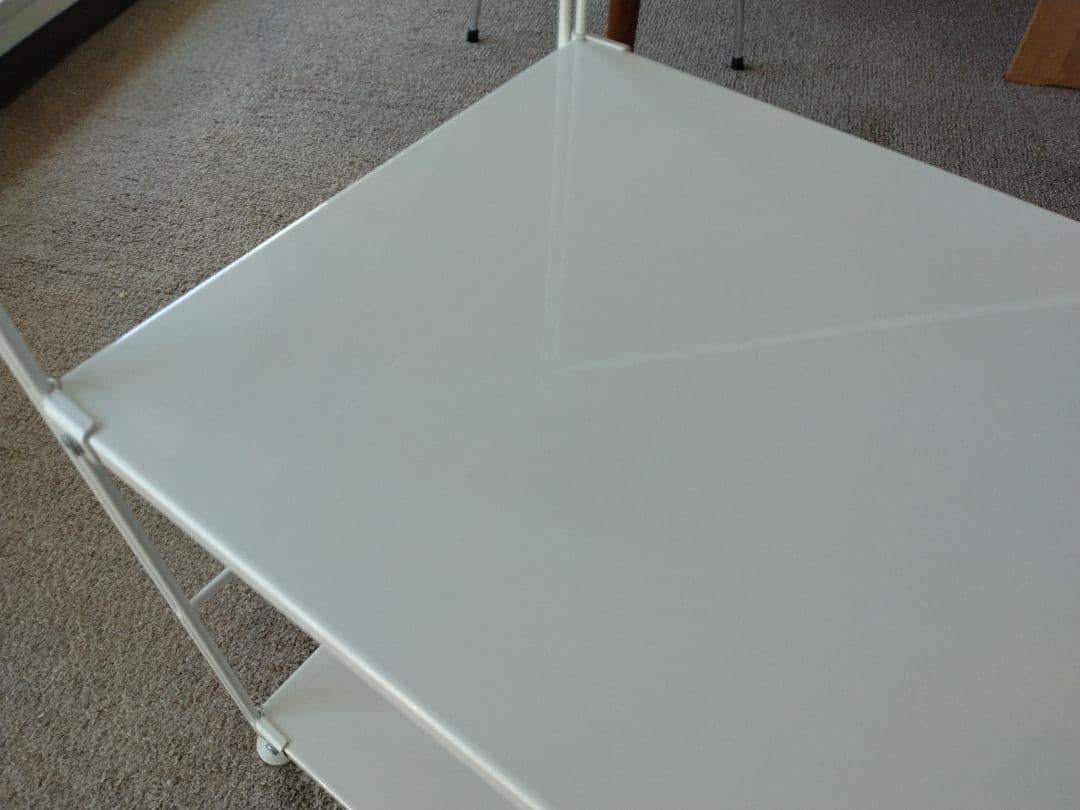 【美品】MUJI無印 スチールユニットシェルフ小3段ワイド86cmライトグレー