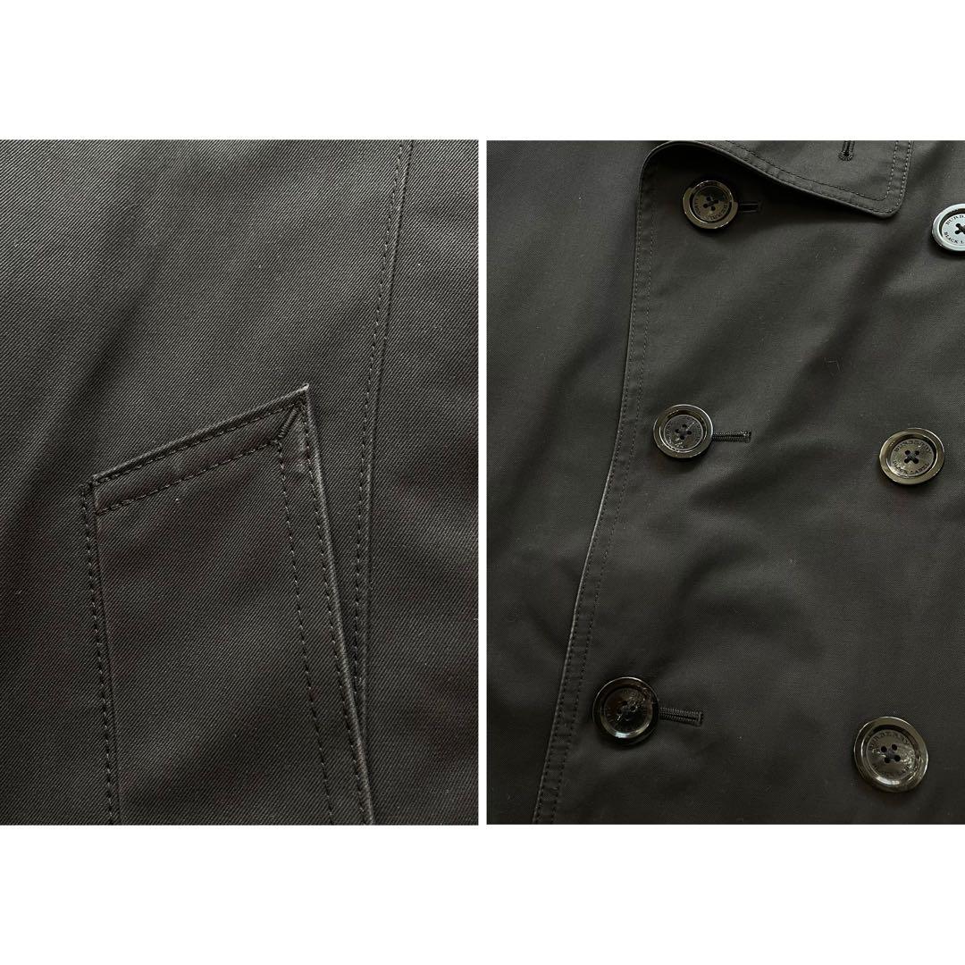 バーバリーブラックレーベル トレンチコート ライナー付 ベルト 黒 L 2way