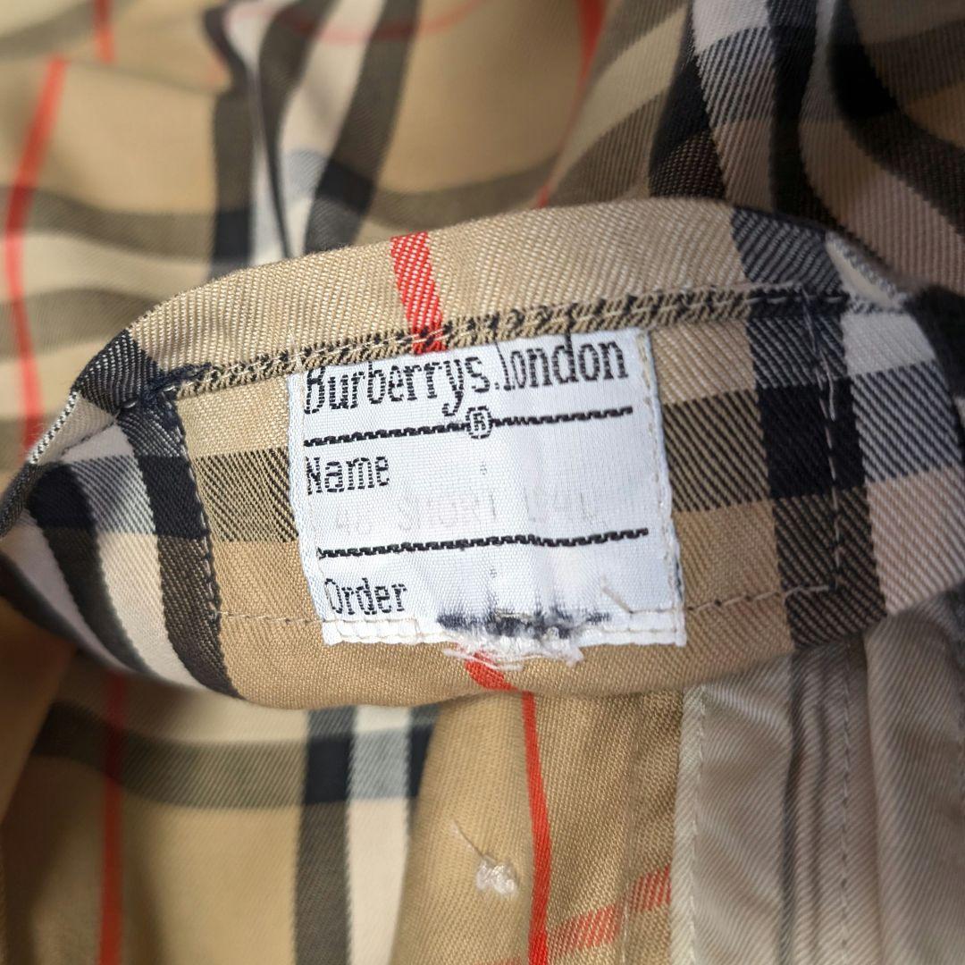 【Burberrys】80sイングランド製クラシックトレンチコート　アイボリー系