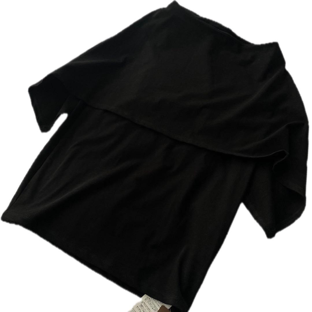 プラージュ plage shawl Tシャツ 定価1.5万円 ブラック マント