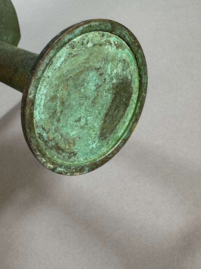 池坊　いけばな　茶花　銅花器　花瓶　金森紹栄 桔梗口花器　華道具