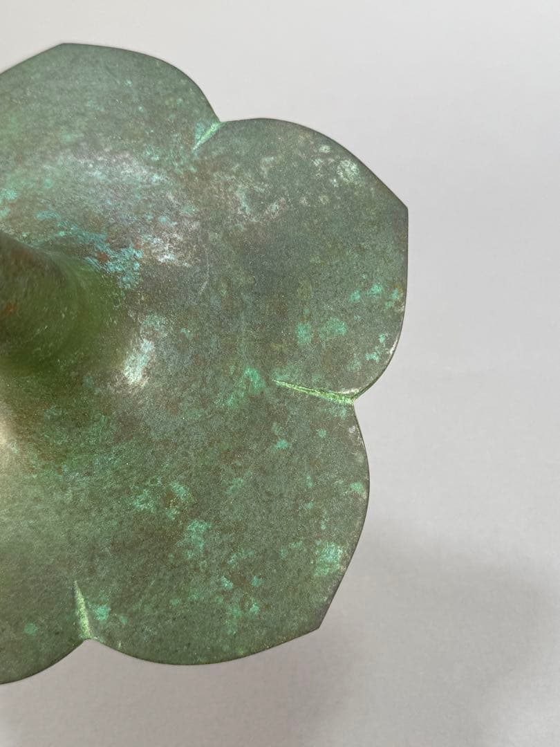 池坊　いけばな　茶花　銅花器　花瓶　金森紹栄 桔梗口花器　華道具