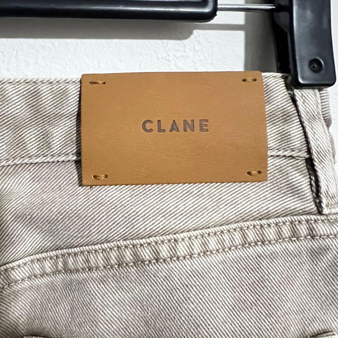 clane SLASH CUT DENIM PANTS ベージュ 1
