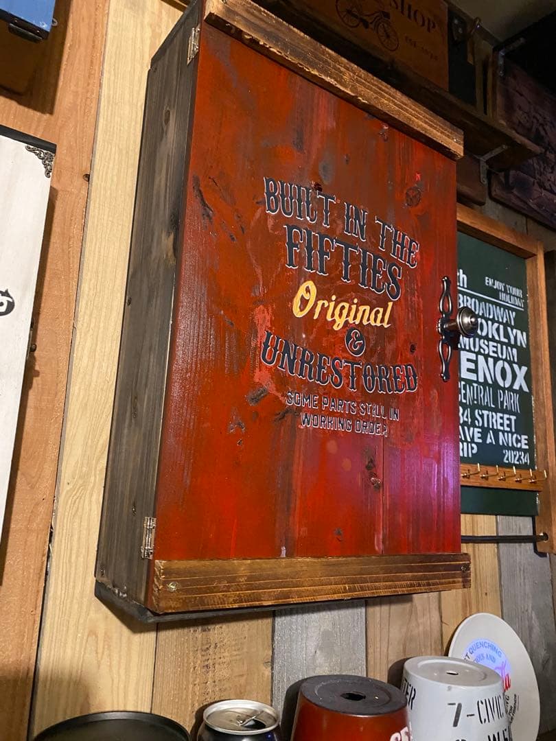 壁掛け収納　小物入れ　アメリカン　インダストリアル