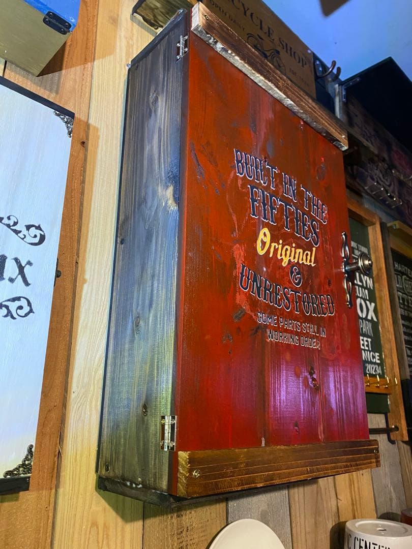 壁掛け収納　小物入れ　アメリカン　インダストリアル