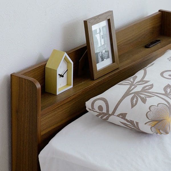 棚・コンセント・引出し付収納シングルベッド(WN S)