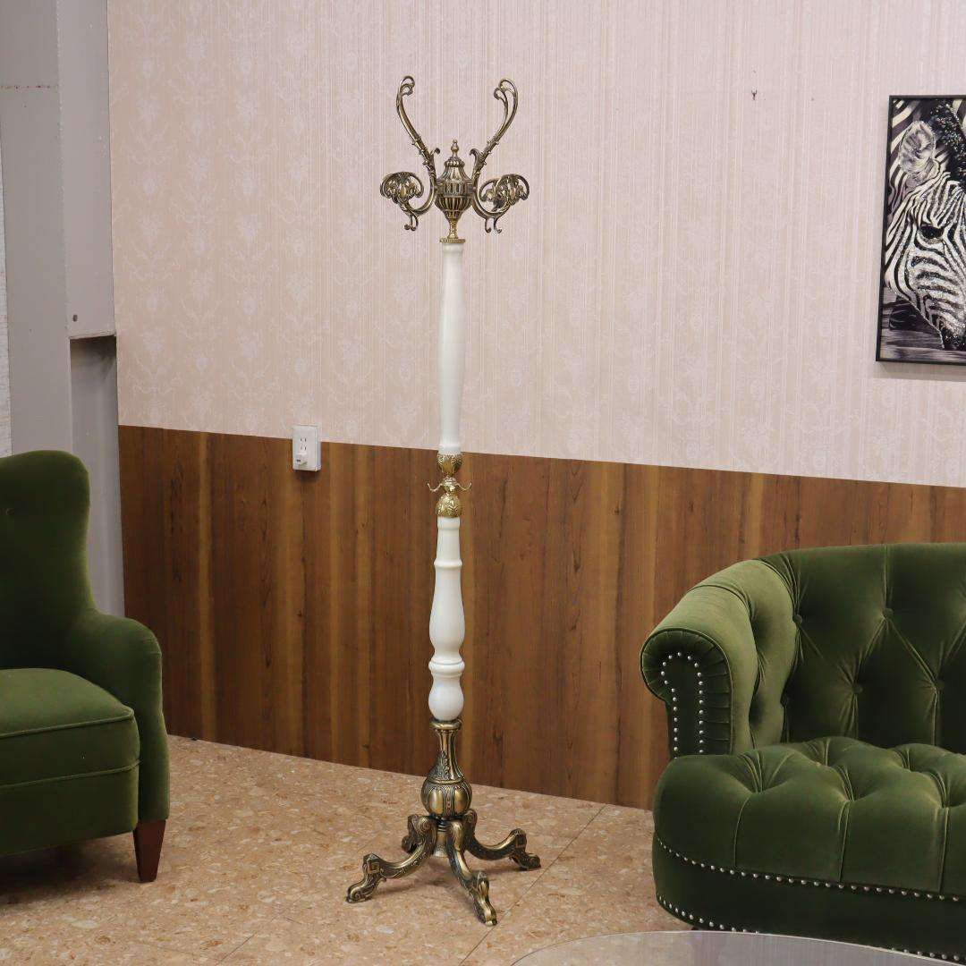 コートハンガー 玄関 ポールハンガー イタリア製 ホワイト コートハンガー