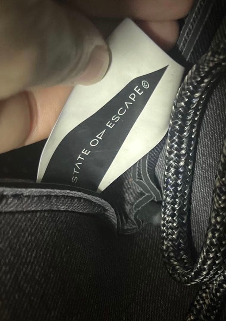 【美品】STATE OF ESCAPE トートバッグ グレー ブラックデニム