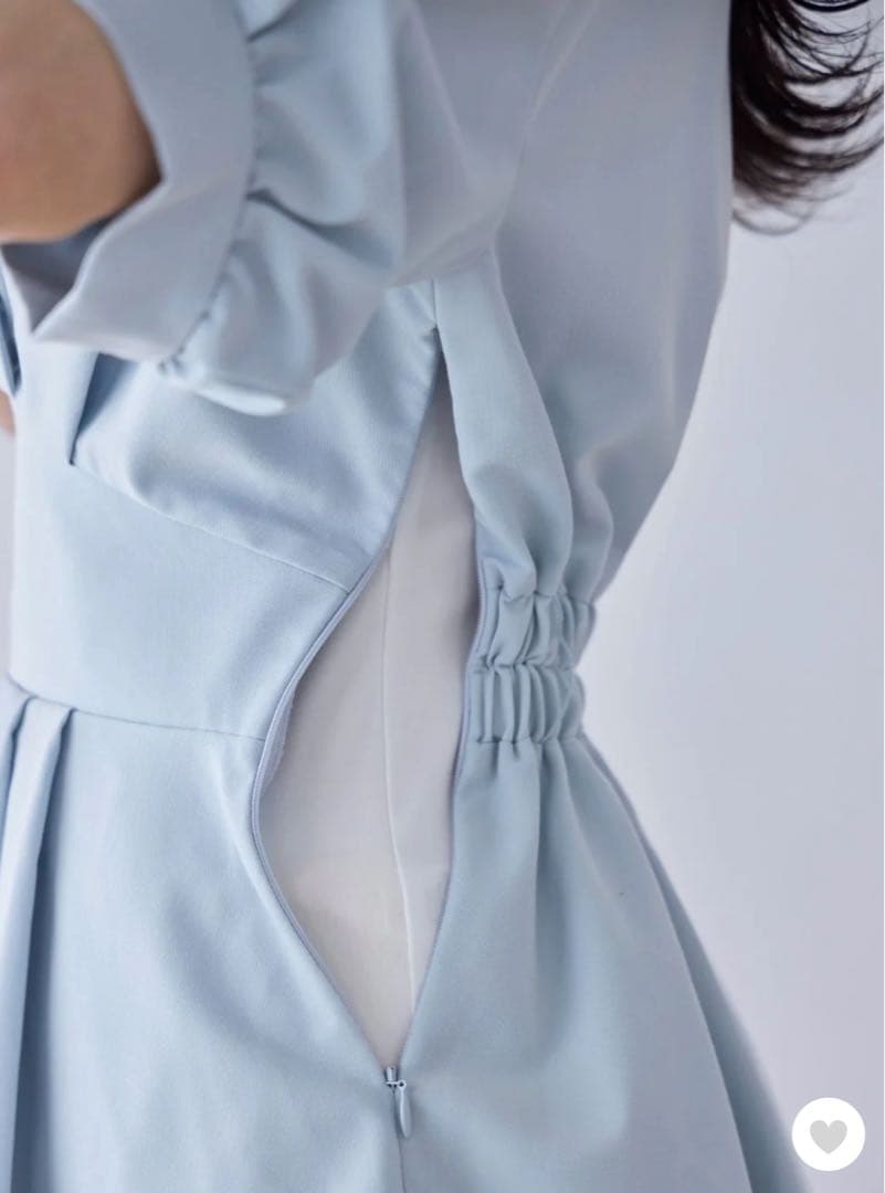 オーバーイー96 ウエストベルト付きカシュクールブラウス 25SS：ライトピンク