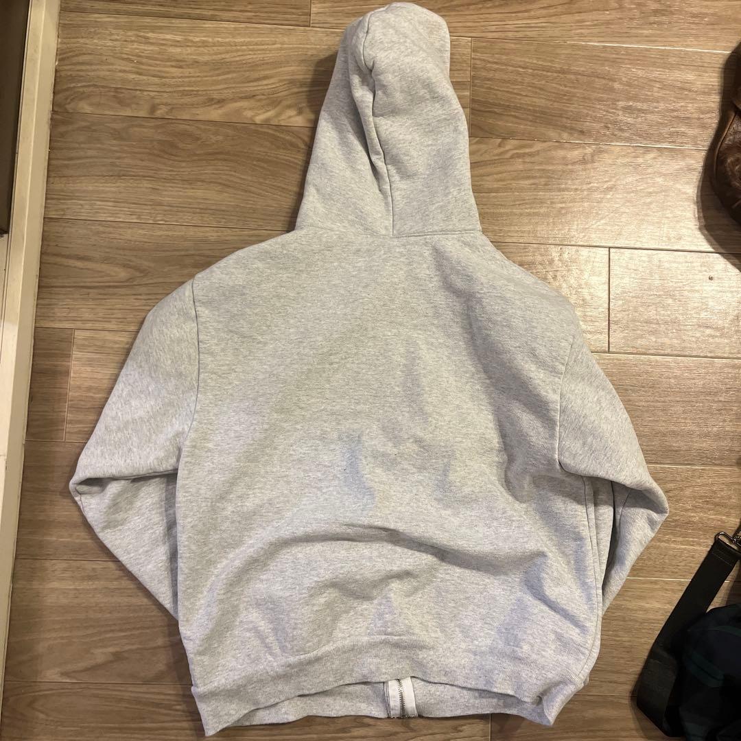 ロサンゼルスアパレル ジップパーカー　M グレー ダブルフェイス