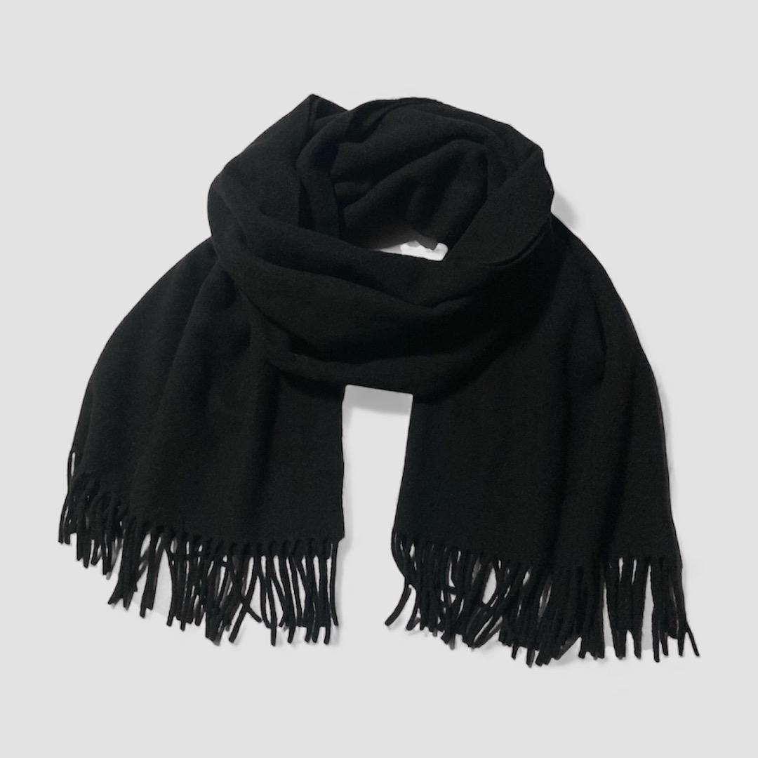 Acne Studios ウールマフラー ストール ブラック イタリア製 アクネ