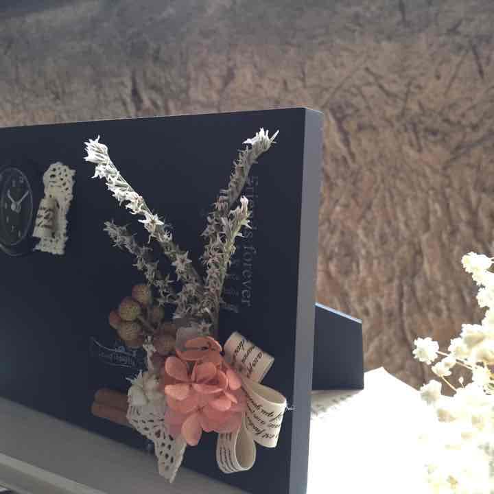 out ゆる〜り様 時計付き 黒板プレート❁