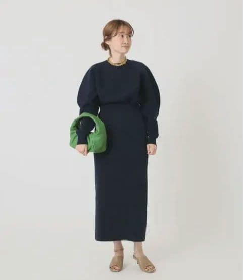 Deuxieme Classe【CINOH】PUFFER ニット（ネイビー）