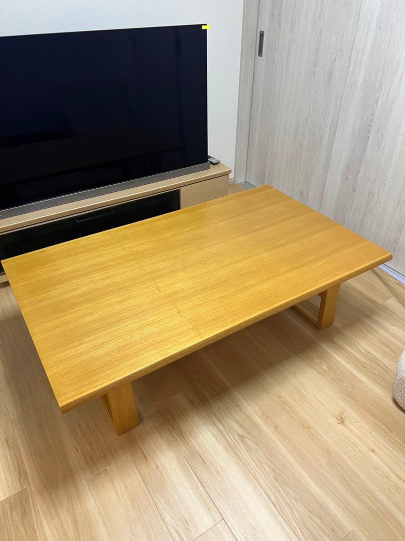 ニトリ　ナチュラルウッド リビングローテーブル