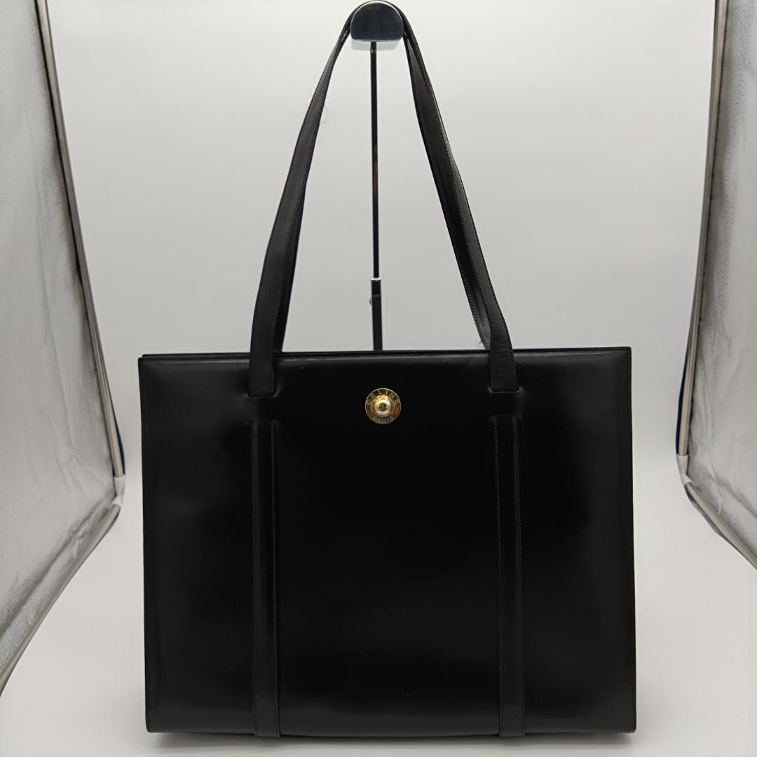 セリーヌ レザー トートバッグ スターボール ヴィンテージ オールド ブラック