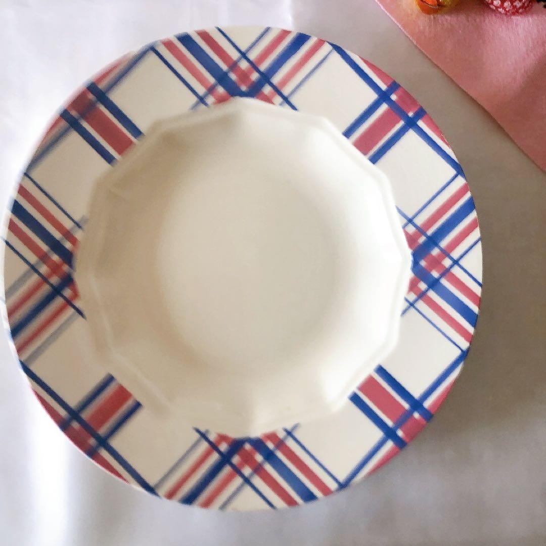 クレイユエモントロー HBCM スーププレート　C フランスアンティーク食器