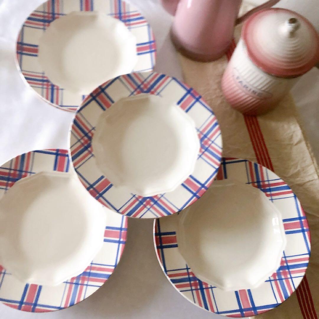 クレイユエモントロー HBCM スーププレート　C フランスアンティーク食器