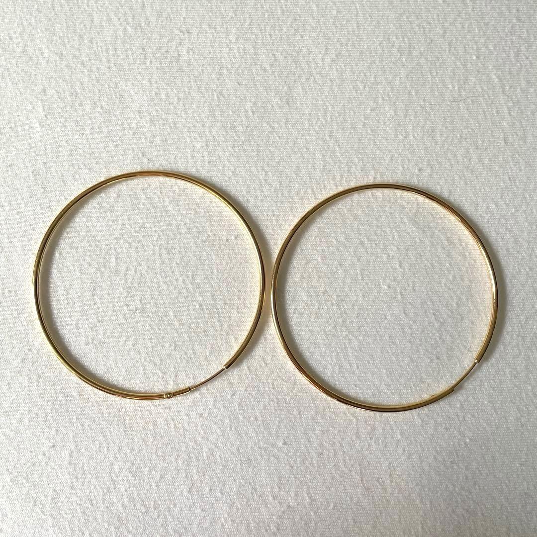 スタージュエリー k18フープピアス特大サイズ