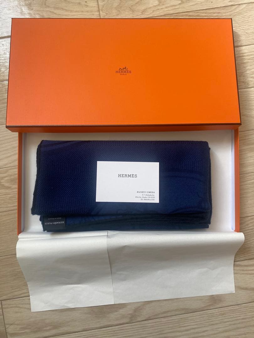 エルメス　ニューリブリス110 カシミアシルク　カシシル　カレジェアン