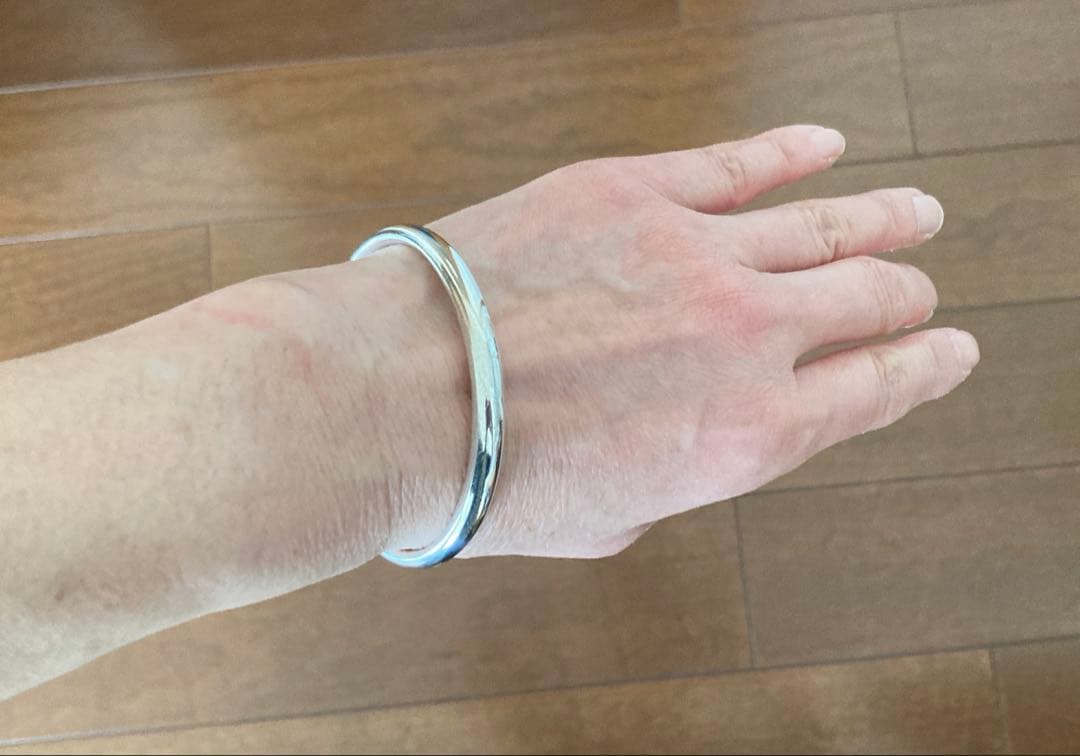 箱付【OXジュエリー】Silver Curve Bangle