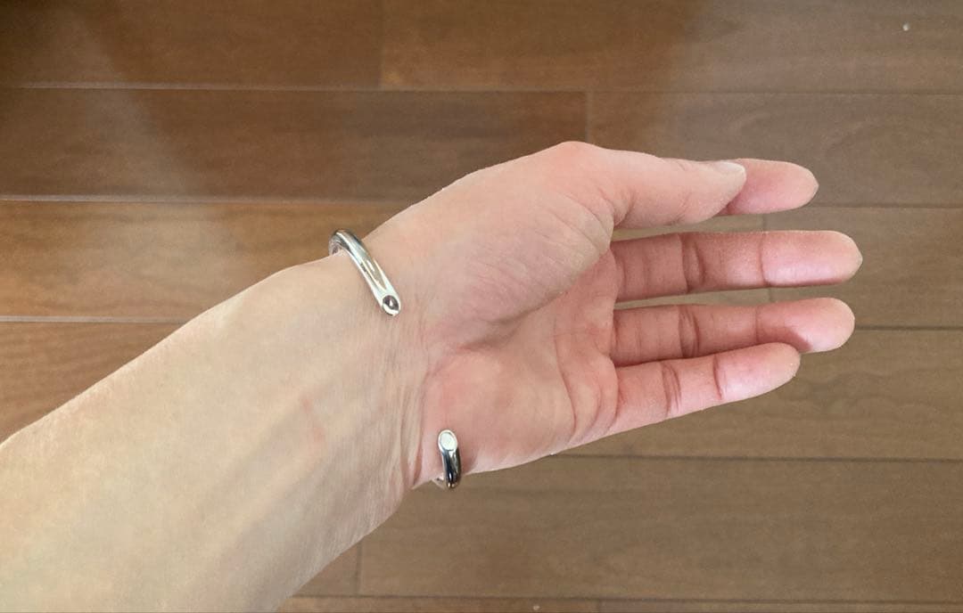 箱付【OXジュエリー】Silver Curve Bangle