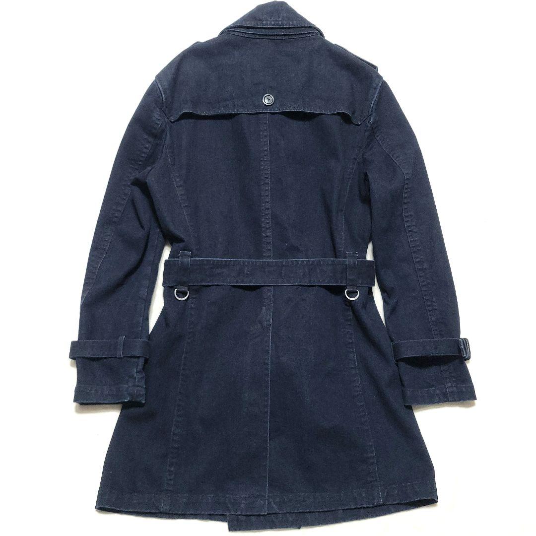 美品 サイズL バーバリーブラックレーベル　トレンチコート デニム ノバチェック