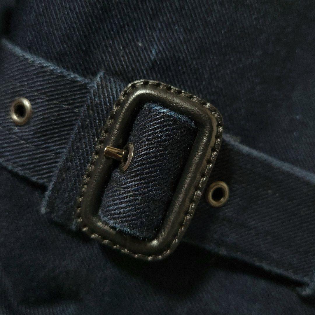 美品 サイズL バーバリーブラックレーベル　トレンチコート デニム ノバチェック