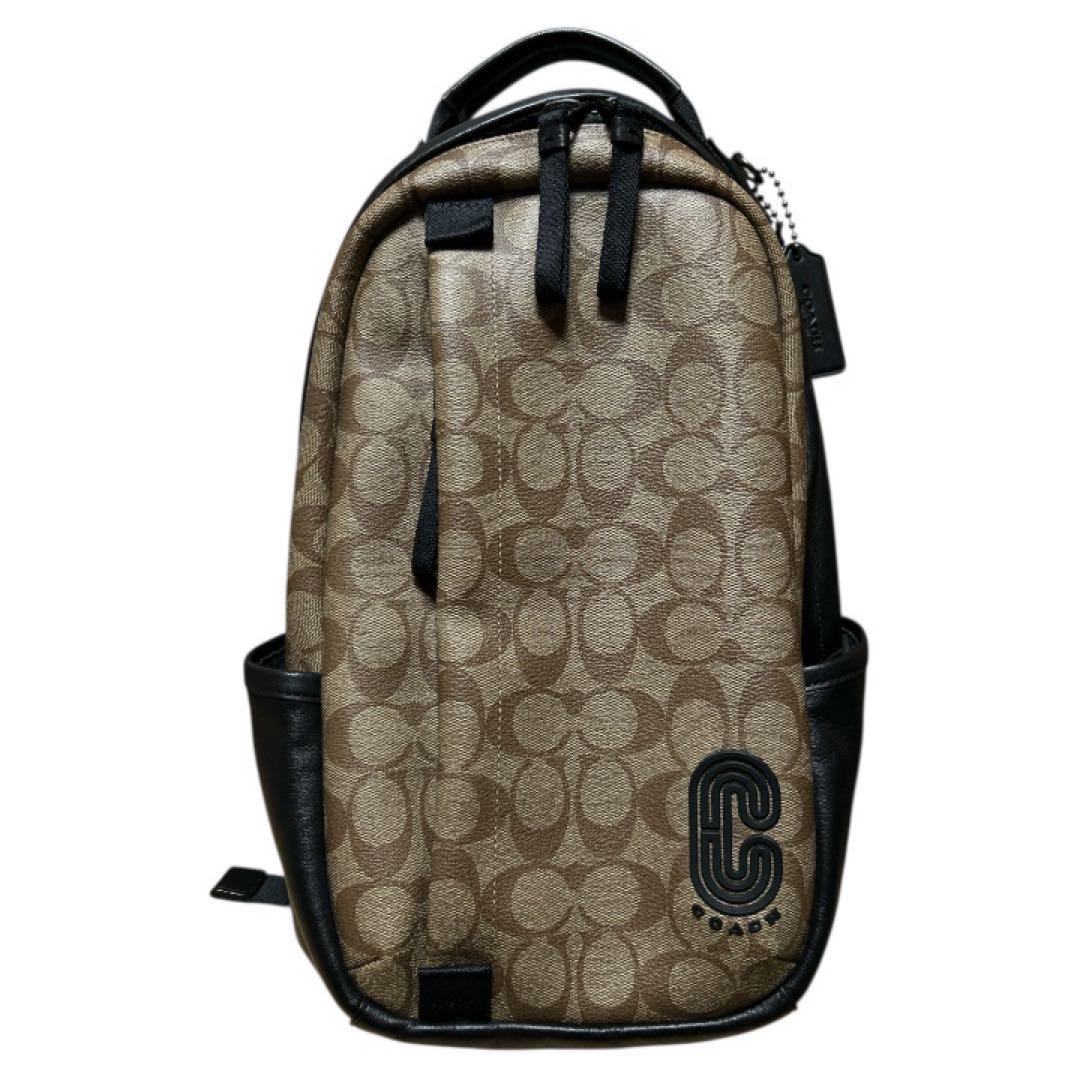 希少 COACH コーチ イーサンパック ボディバッグ ロゴ 斜め掛け 総柄