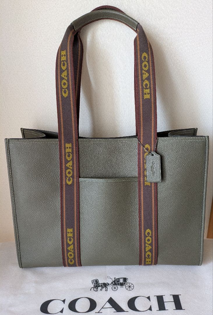 【美品】COACHスミスレザートートバッグラージサイズ