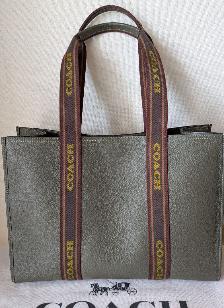 【美品】COACHスミスレザートートバッグラージサイズ