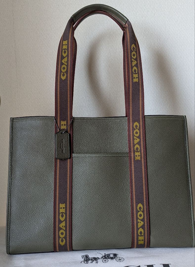 【美品】COACHスミスレザートートバッグラージサイズ