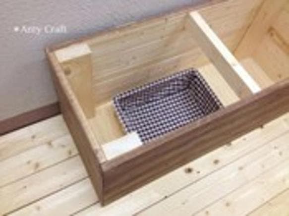 【サイズオーダー可】【引取可能】アンティーク風収納ベンチ UN/UN 幅90cm