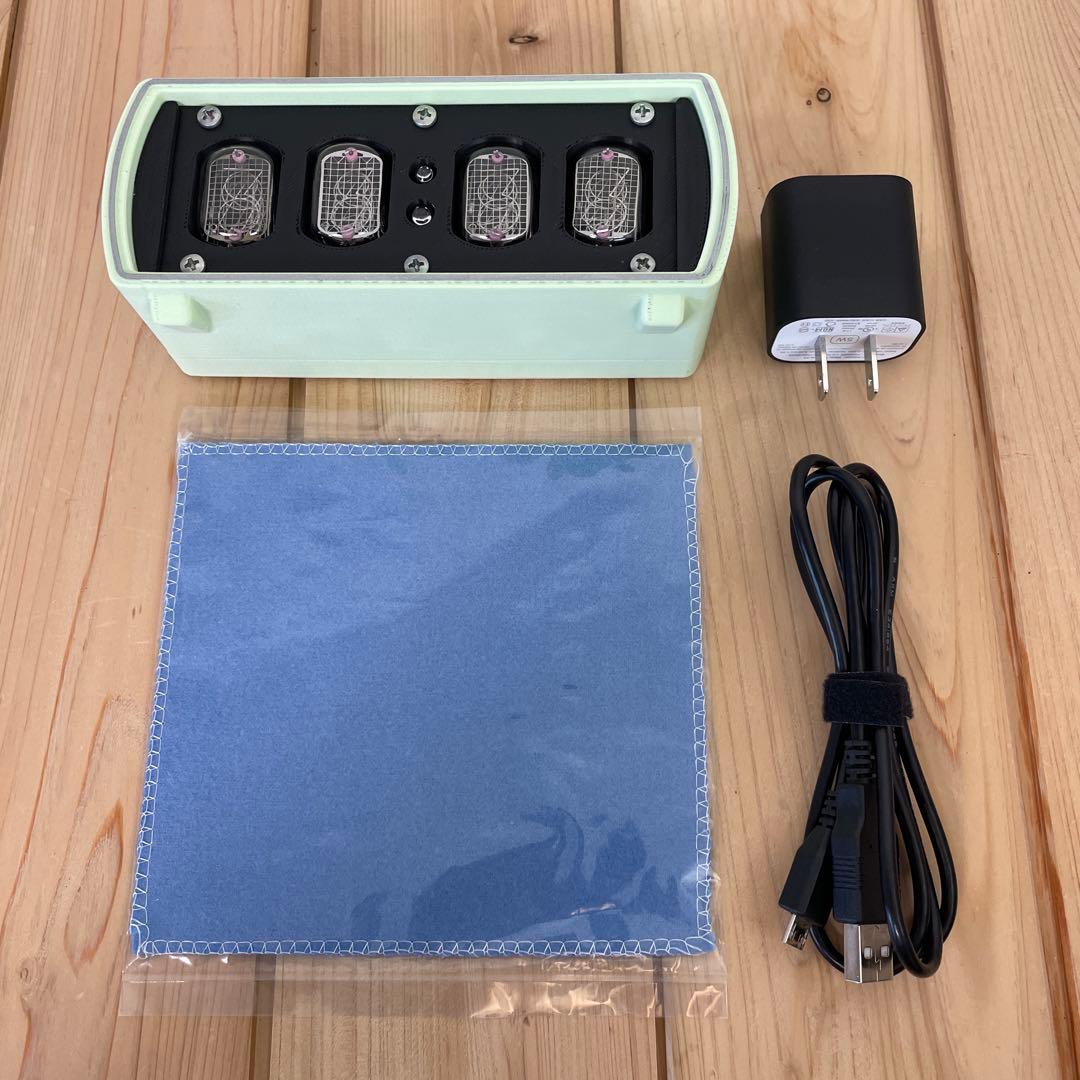 ニキシー管時計 NIXIE CLOCK 4桁 IN-12使用 グリーン