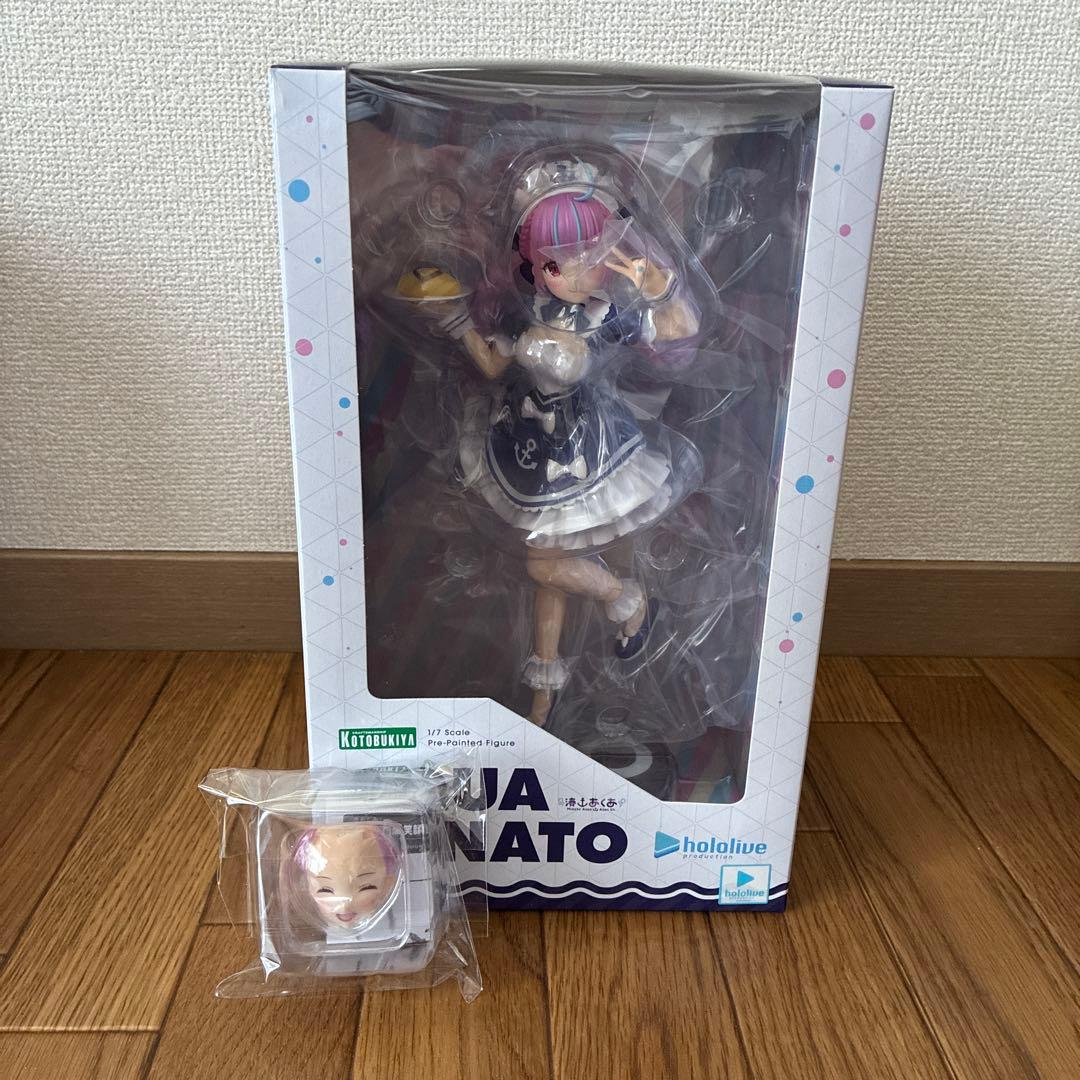 湊あくあ 1/7スケール 塗装済み完成品 フィギュア顔パーツ付 開封済み