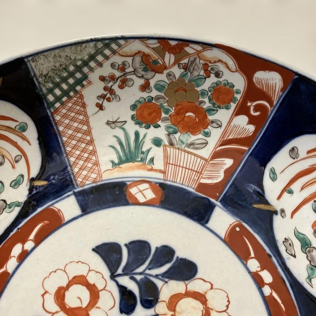 古美術 アンティーク 飾り皿 大皿 二枚組 皿立て二個付き