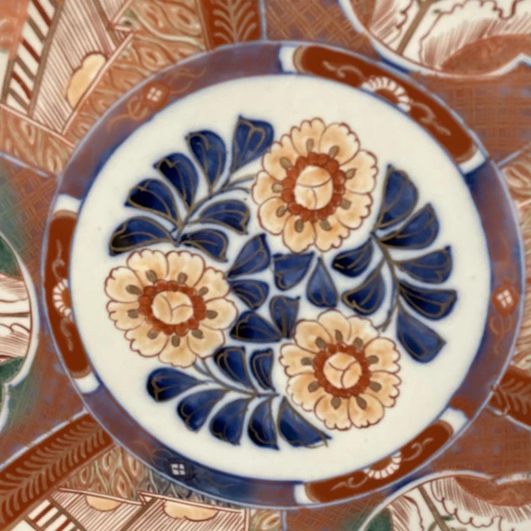 古美術 アンティーク 飾り皿 大皿 二枚組 皿立て二個付き