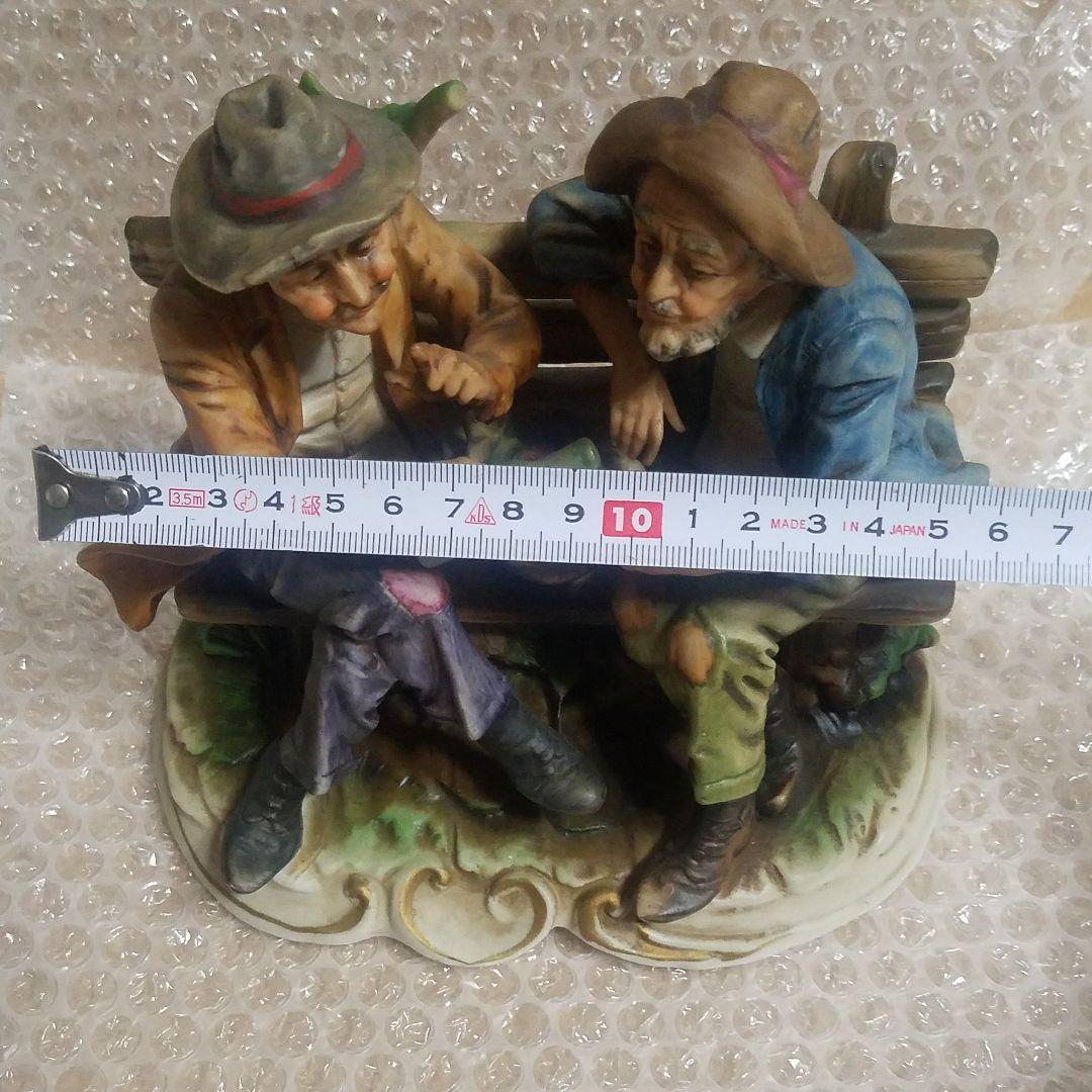 イタリア陶器製　人形　フィギュア　フィギュリン　おじいさん　アンティーク舶来品