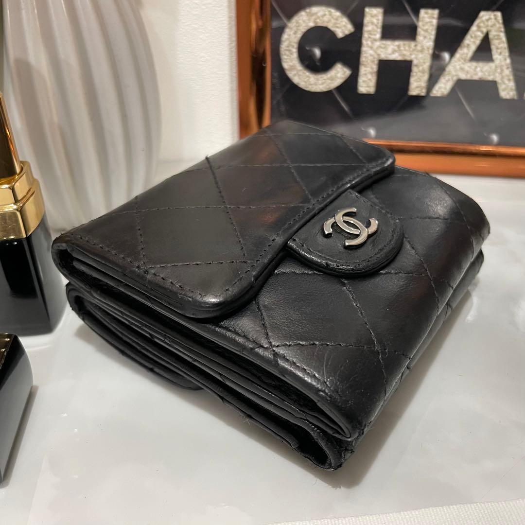 ⭐️シャネル⭐️CHANEL⭐️マトラッセ⭐️Wホック⭐️コンパクト財布⭐️三…