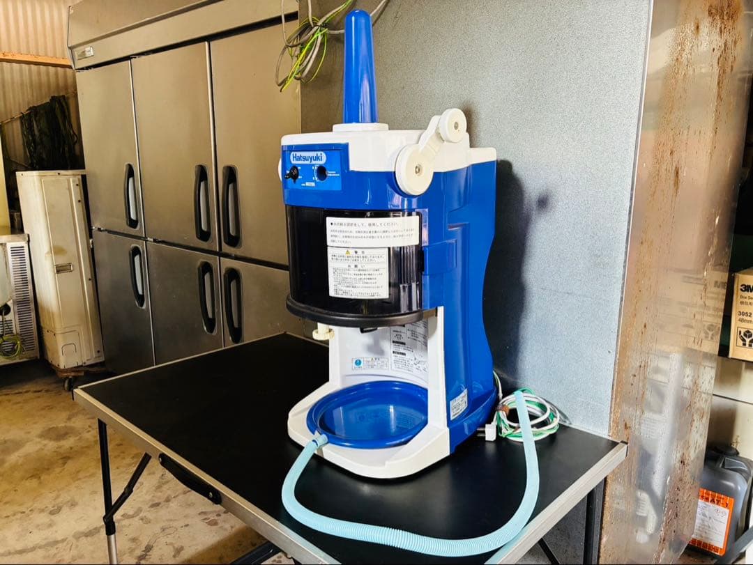 M25★中部★ブロックアイススライサー 初雪 電動かき氷機 卓上 中古品 業務用