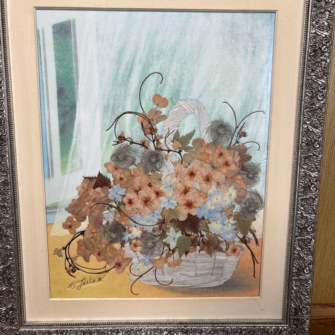 花かごの押し花