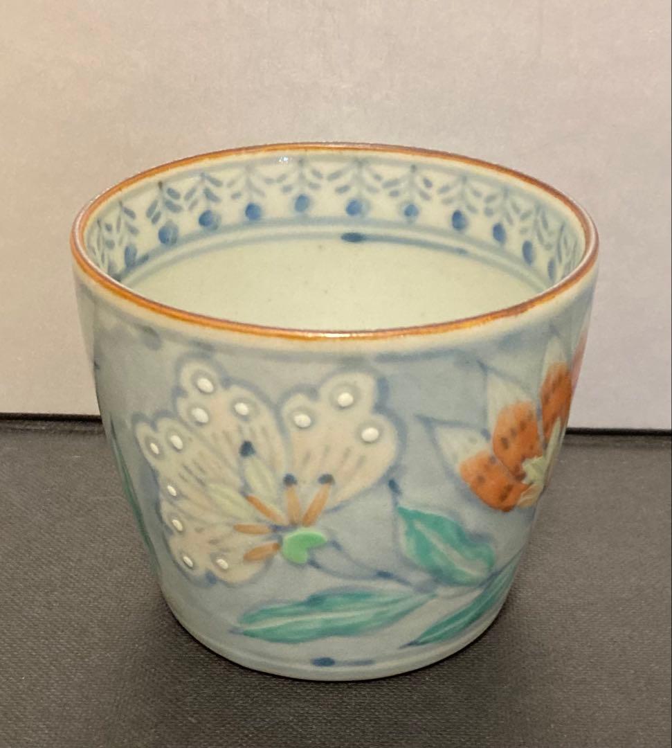 佐藤走波（五代）染錦　絵変り①　5客　蕎麦猪口