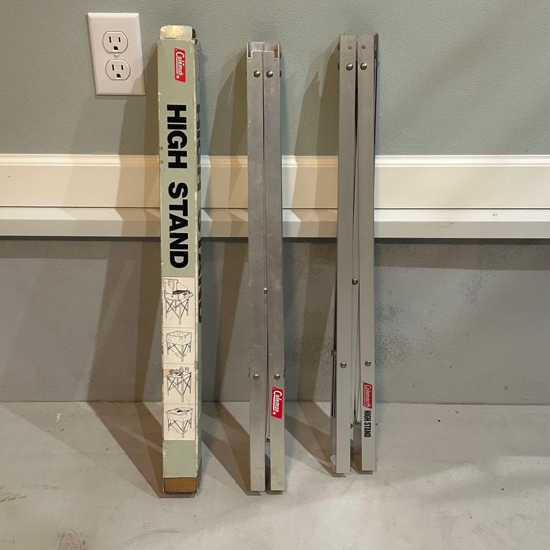 【レア】コールマン　ハイスタンド　2セット　箱　収納ケース付き　ヴィンテージ