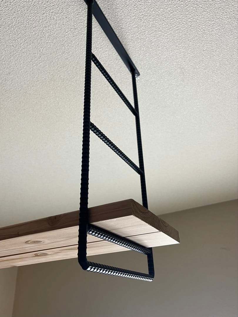 アイアン吊り棚ブラケット　アイアンシェルフ　 高さ53cm 2本セット