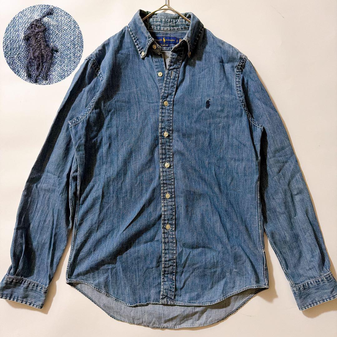 定番✨️ラルフローレン デニムシャツ ポニー刺繍 CLASSIC FIT S